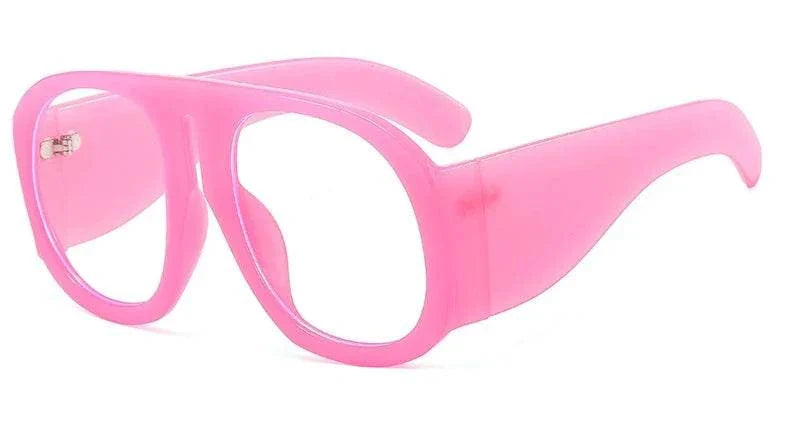 Gradient Lens Pilot Women Sunglasses Oversized Fashion Brand Big Frame Transparent Sunglasses Woman 2021 Clear Shades Eyewear