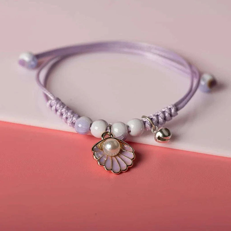 Cute Metal Drip Glaze Pendant Bracelet Hand-Wowen Hand Made Gift Bracelets Bangles for Women Girl Children Wholesale #MZ111