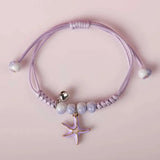 Cute Metal Drip Glaze Pendant Bracelet Hand-Wowen Hand Made Gift Bracelets Bangles for Women Girl Children Wholesale #MZ111