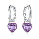 925 Sterling Silver Blue Purple Iris Flower Drop Earrings Women Earrings Charm Trend Versatile Party Jewelry Gifts