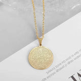 Islamic Religion Muslim Allah Quran Water Drop Shape Pendant Necklace for Women Fashion Charm Amulet Jewelry Ramadan Gift