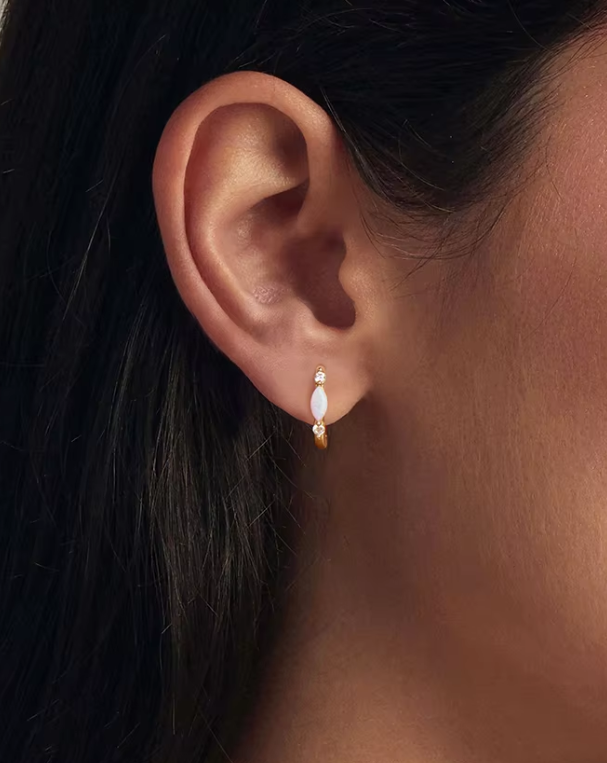 Opaline Aura Huggie Earrings™