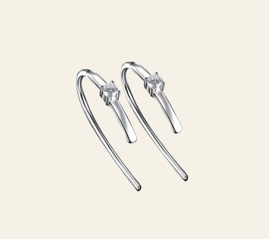 Valéria Arc™ Moissanite Threader Earrings