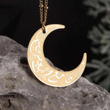 Islamic Religion Muslim Allah Quran Water Drop Shape Pendant Necklace for Women Fashion Charm Amulet Jewelry Ramadan Gift
