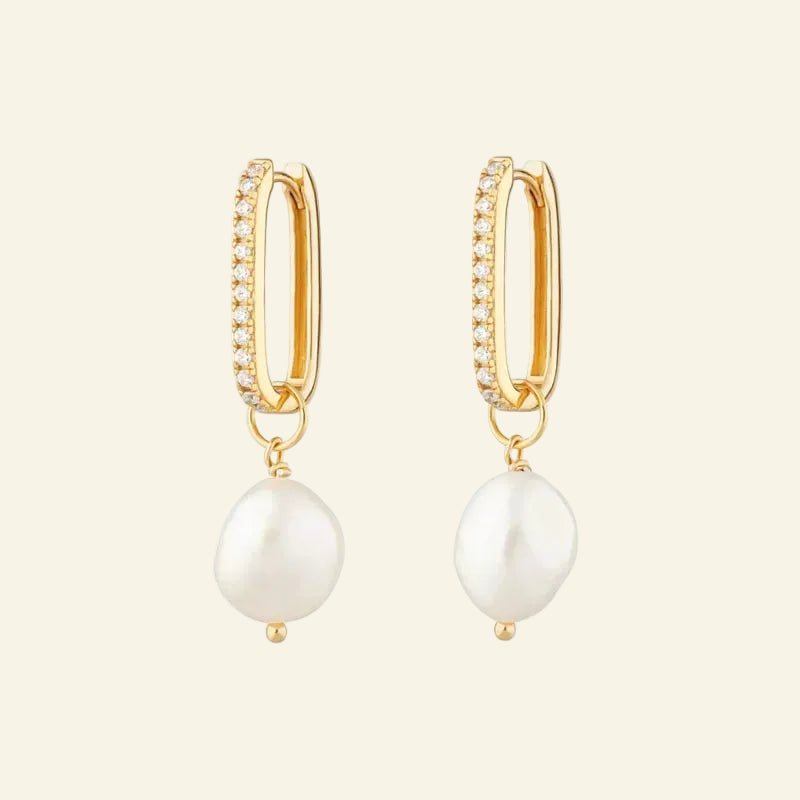 925 Sterling Silver Big Imitation Pearl Charm Dangle Earrings for Women Luxury Shiny Wedding Party Drop Earrings Jewelry