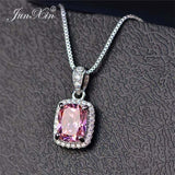 Female Luxury Necklaces White/Purple Necklaces & Pendants Fashion Blue Fire Opal Necklaces for Women Vintage Wedding Jewelry