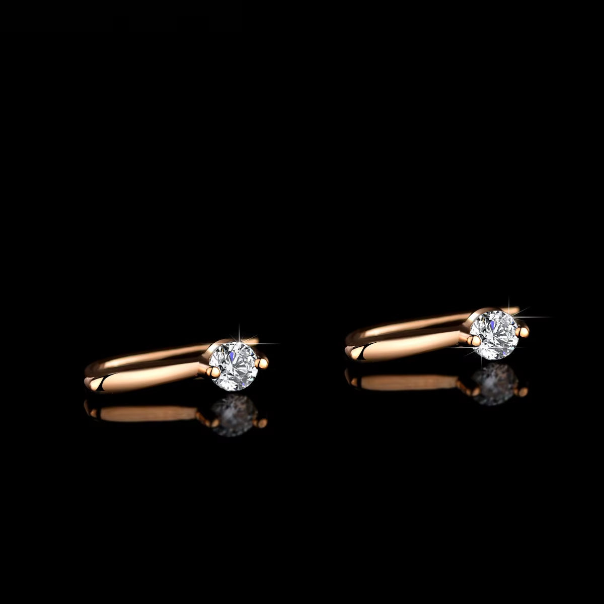 18K Gold Earrings for Women, 10-Point Earrings, Simple Style, Wedding Moissanite PT950, Platinum Gift Earrings