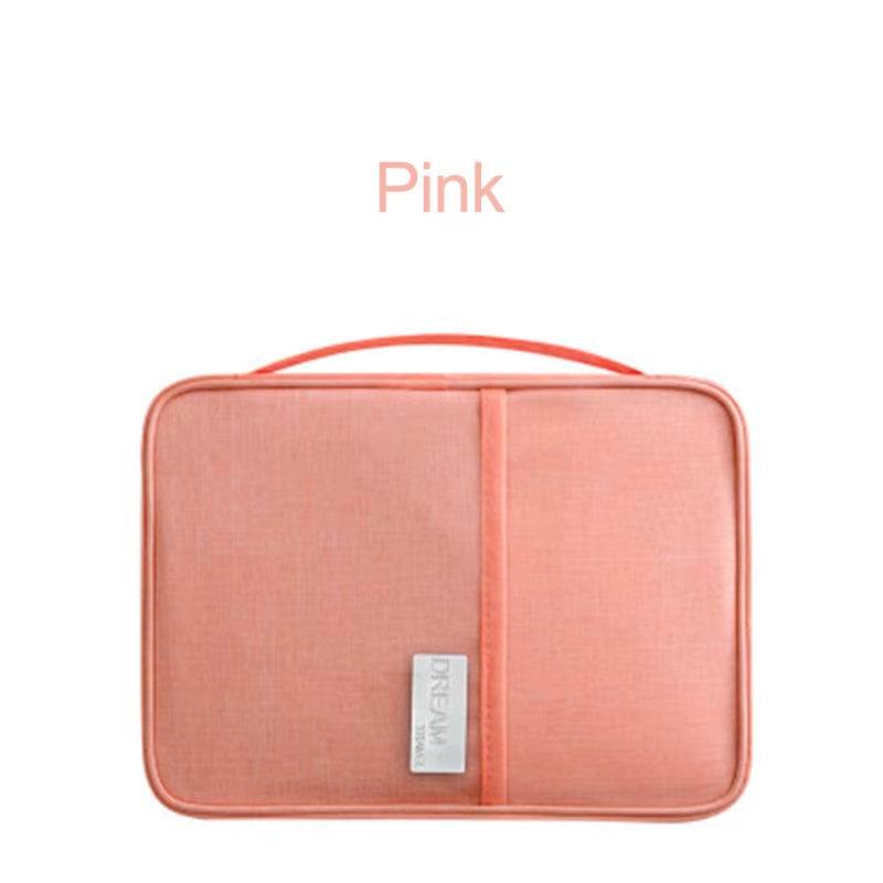 pink waterproof passport holder travel wallet organizer pouch oxford material