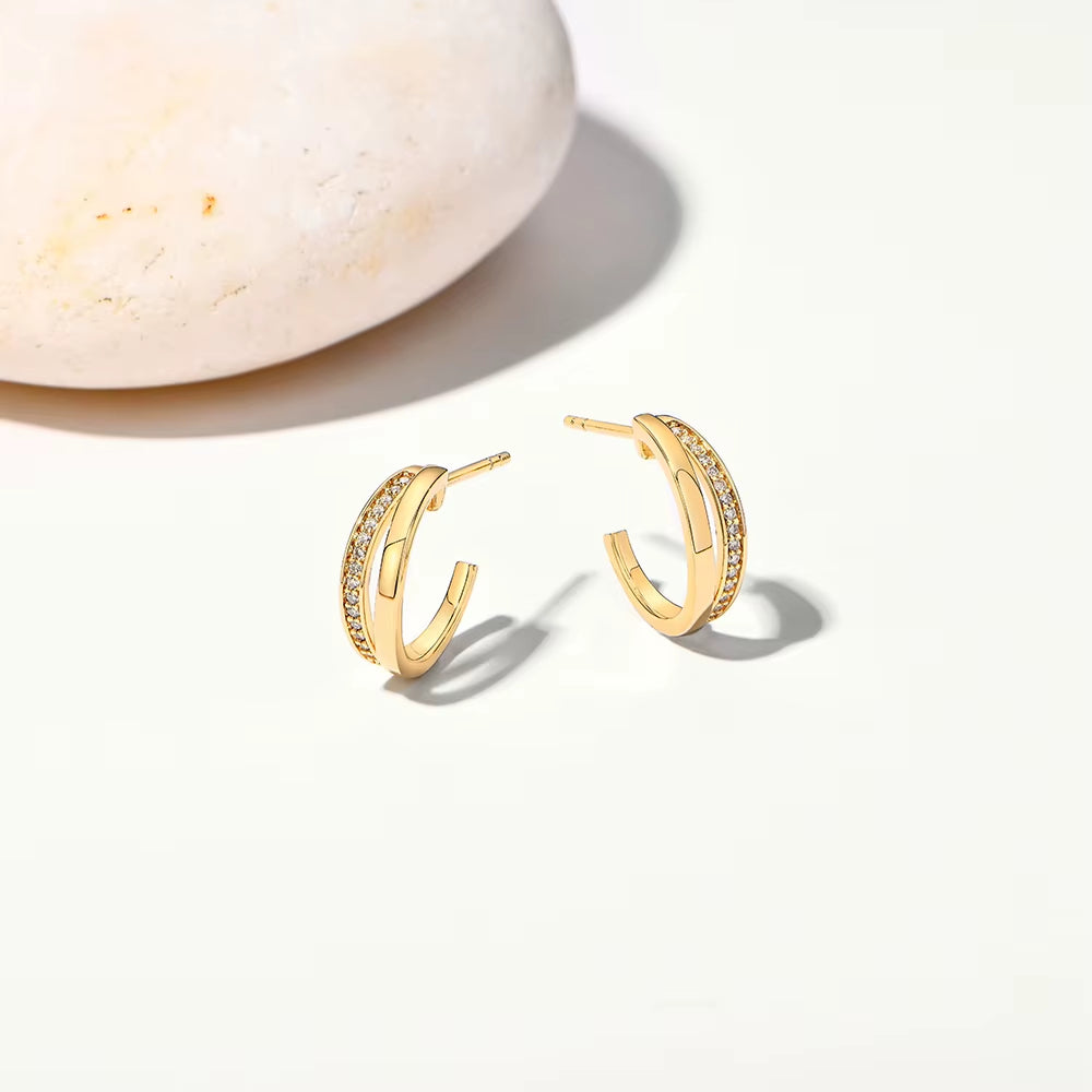 ATTAGEM New Classic Moissanite Earrings Women 925 Sterling Silver Earring Luxury High Quality Pass Diamond Test Forparty Jewelry