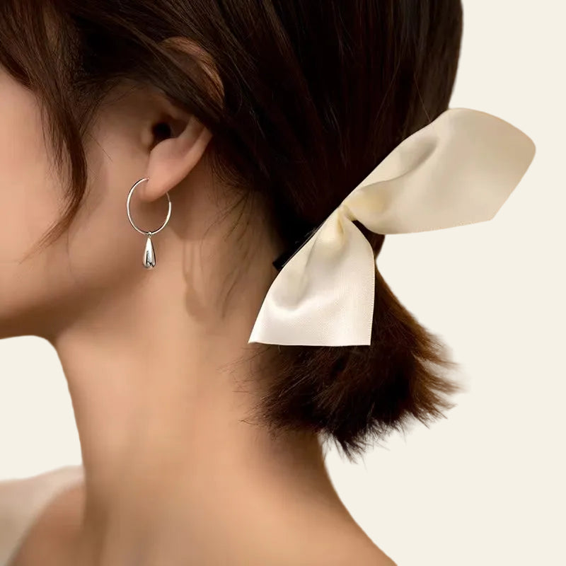 Simple Water Drops Earrings for Women Genuine 925 Sterling Silver Geometric Dangle Earring Fashion Fine Jewelry Bijoux