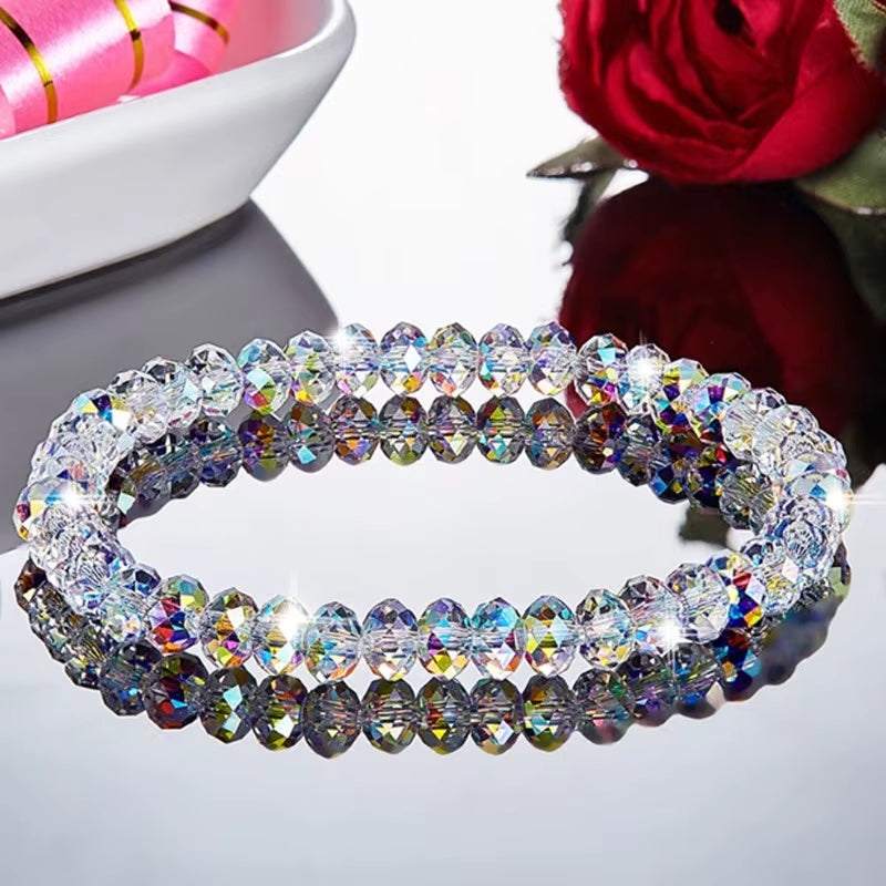 New AB Crystal Beaded Bracelets Women Sweet Temperament Handwork Bracelets&Bangles Charms Jewelry Making Men Bracelet