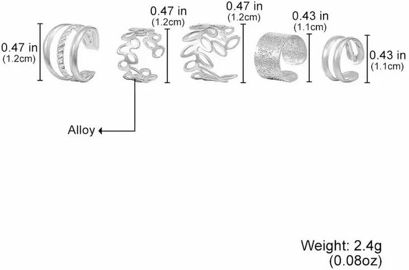 Earrings Non Pierced Clip on Cartilage Earring Set Stack Fine Jewelry for Women Man