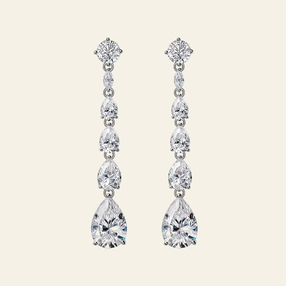 16.98Cttw Moissanite and Papalacha Stud Earrings Necklace for Women S925 Silver Lab Grown Diamond Luxury Party Jewelry
