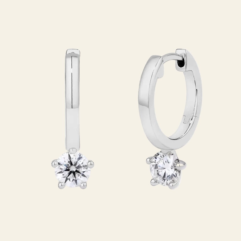 Étoile Pure™ Moissanite Hoop Stud Earrings - AMORÉLUX