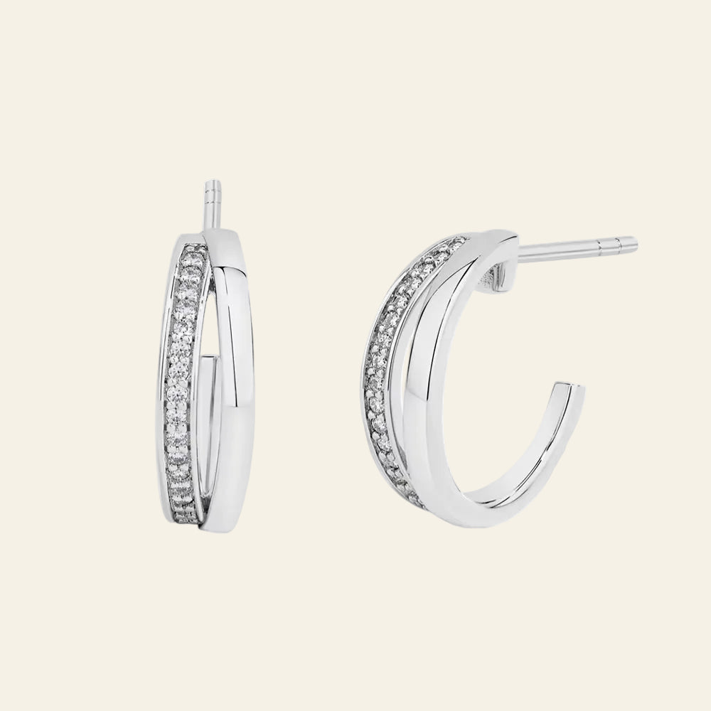 ATTAGEM New Classic Moissanite Earrings Women 925 Sterling Silver Earring Luxury High Quality Pass Diamond Test Forparty Jewelry