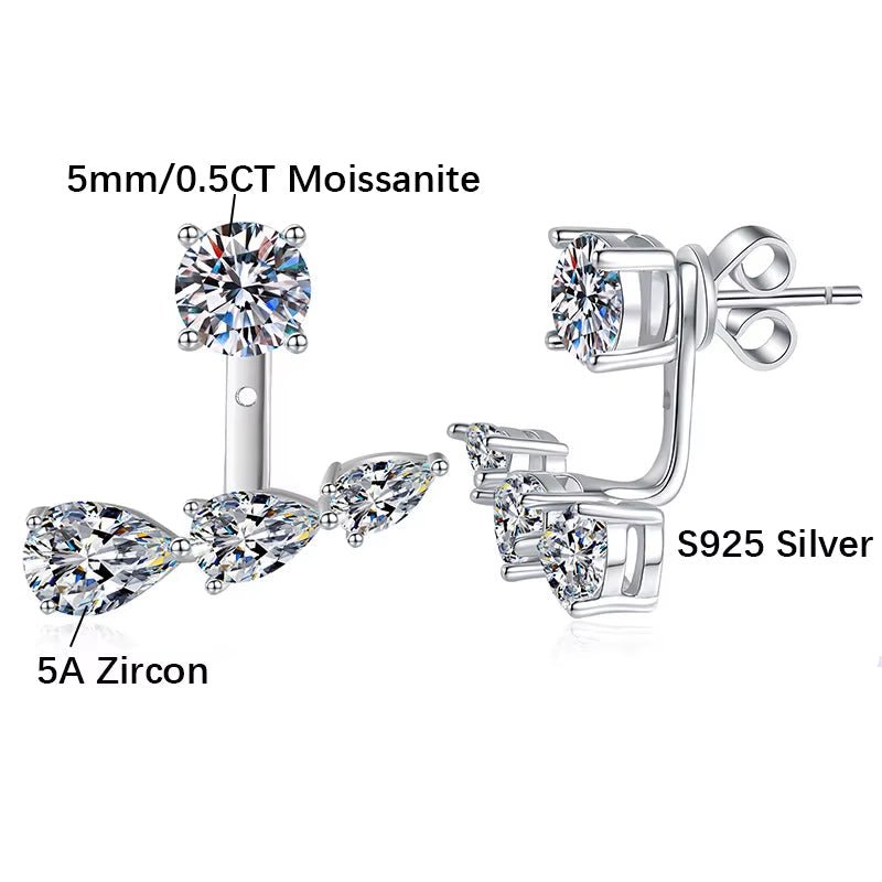 Lumière Moissanite Detachable Stud Earrings™ - AMORÉLUX