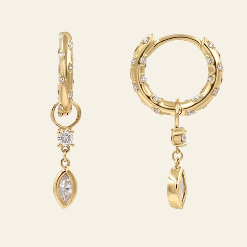 Marivelle™ Drop Pendant Hoop Earrings - AMORÉLUX