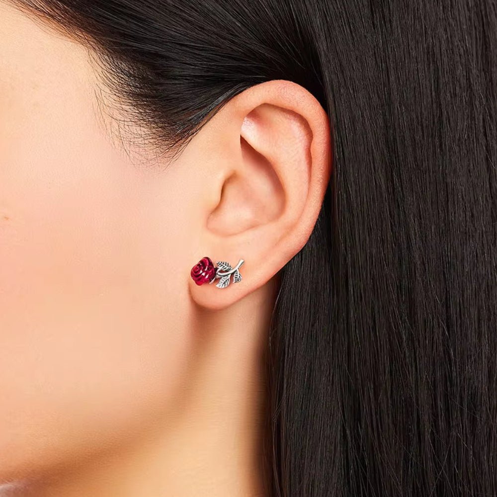 Rosé Argent Stud Earrings™ - AMORÉLUX